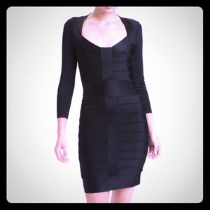 3/4 black French connection dress