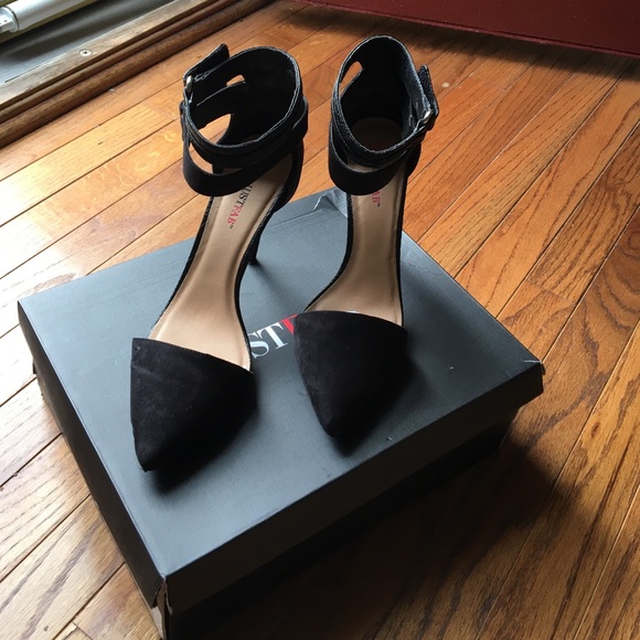 JUSTFAB "Jodie" Suede Ankle Strap Pump