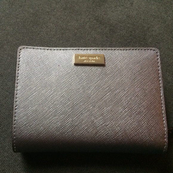 Kate spade wallet, metallic silver.