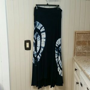 Navy blue long skirt