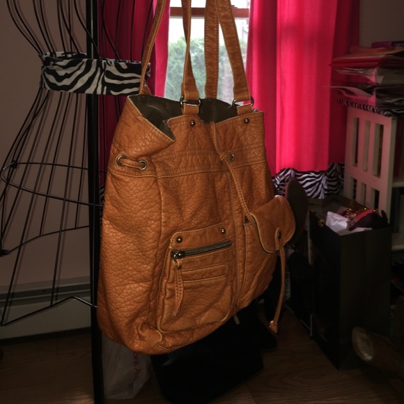 Orange Leather Shoulder Bag!