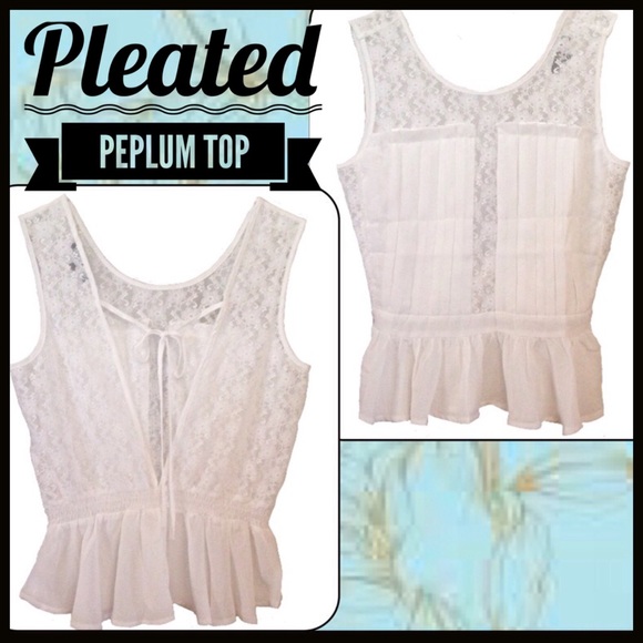 Boutique Tops - Pleated Peplum Top