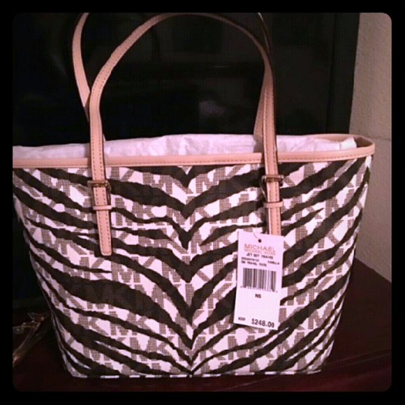 mk Handbags - Mk tote zebra handbag