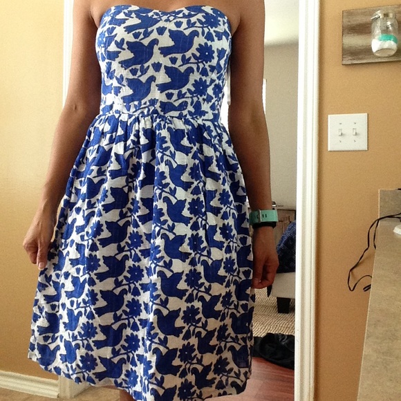 Strapless dove dress