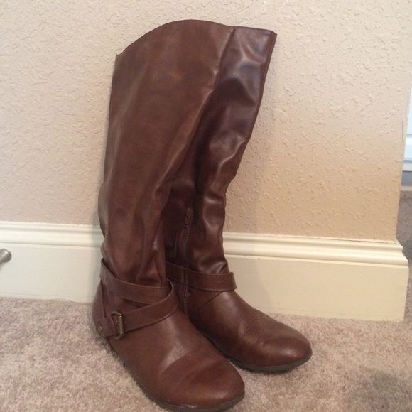 Reddish brown boots