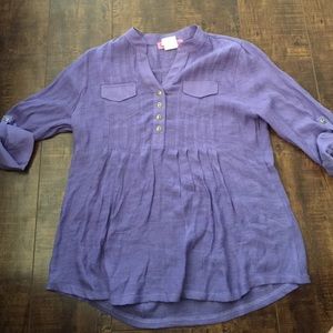 REDUCED Girl's NWT 3/4 sleeve shirt.  Size 12/14