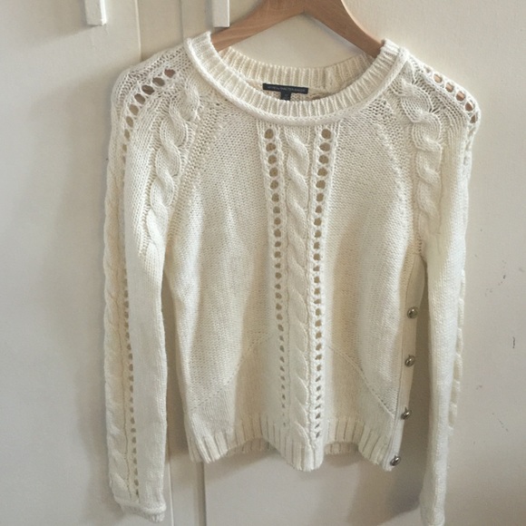 W118 by Walter Baker | White Cable Knit Sweater
