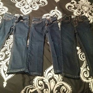 BUNDLE. 3 Pairs of girls size 4T jeans.