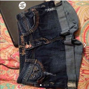 Blue jean shorts