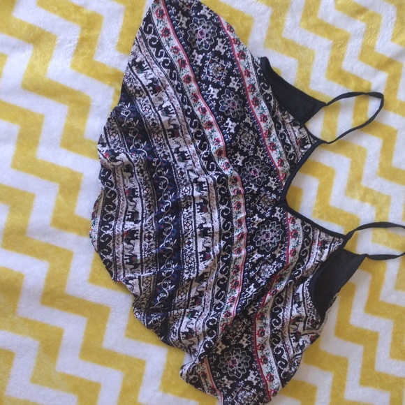 Angie Tribal Printed Crop Top - Picture 2 of 4