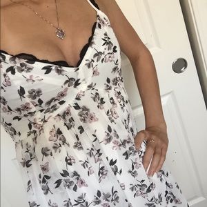 white floral print dress