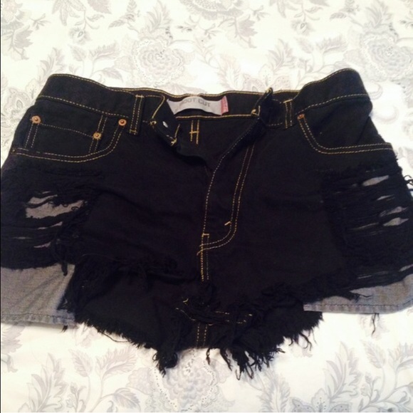 Black high waisted shorts
