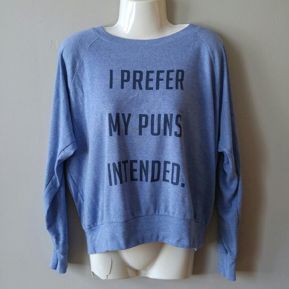 American Apparel Tops - Pun Intended long sleeve tee size M medium
