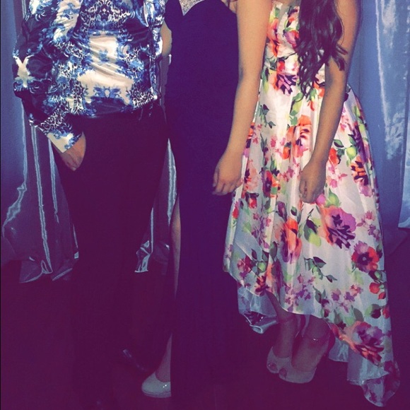 Flowered prom dress