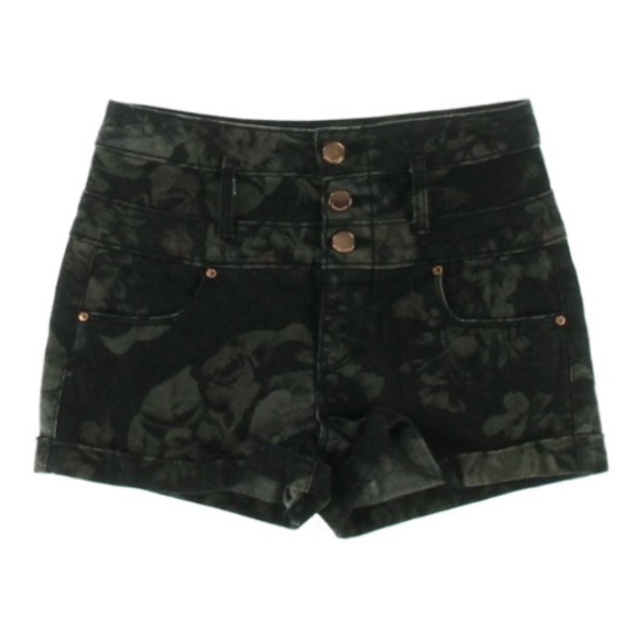 Tinseltown Pants - High-Waisted Floral Shorts