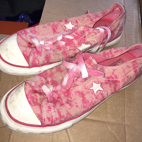 Pink/Red Tie-Dye Converse
