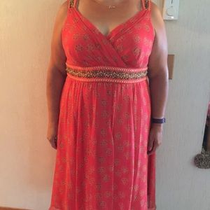 Silk plus size dress