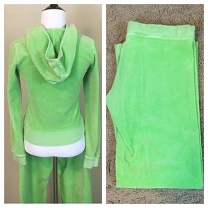 lime green velour tracksuit