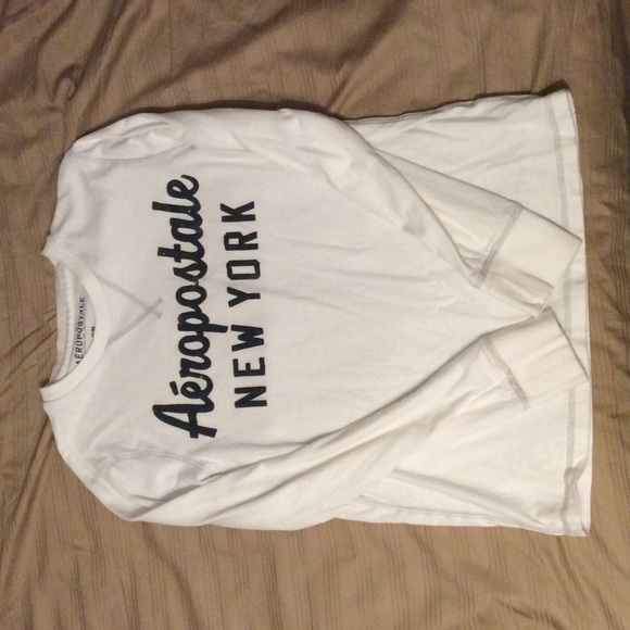 Long sleeve white Aeropostale shirt.
