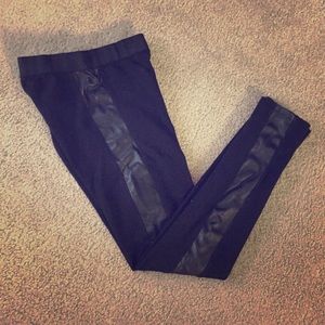 Tight Fitting Outseam Leather Leggings