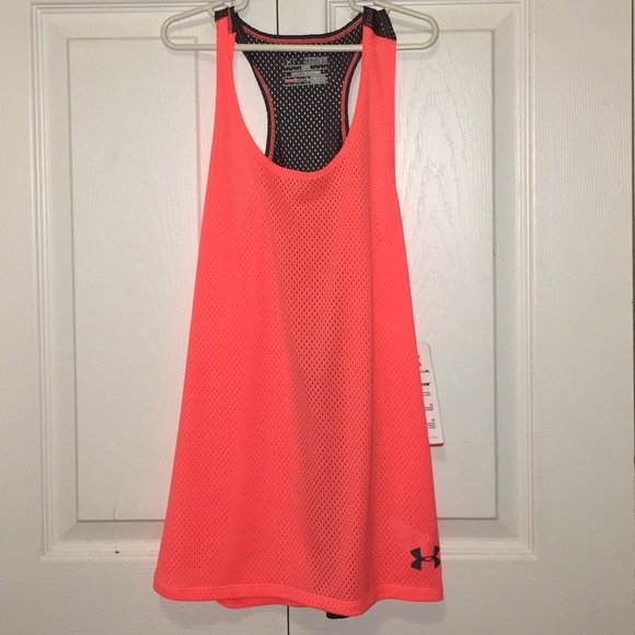 Coral and grey workout top!