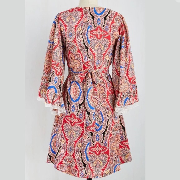 Modcloth paisley blue belle dress Nwt sold out! - Picture 2 of 4