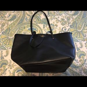 Coach large leather tote