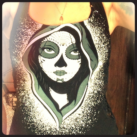 Sugar skull halter top