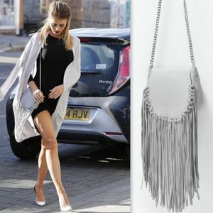 Zara Gray Leather Bag