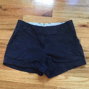 J. Crew Navy Classic Twill Chino Shorts - Size 0