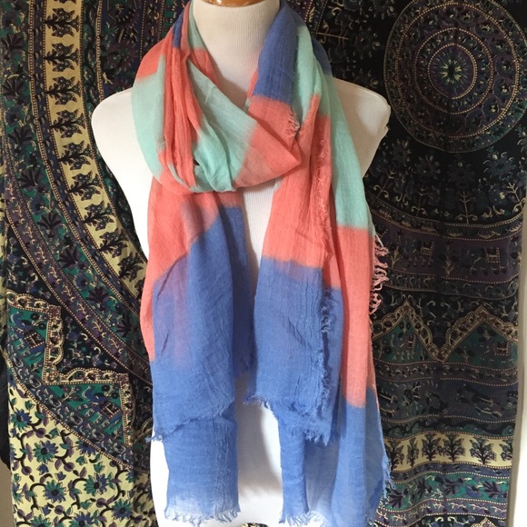Tri-colored Beach Stripe Scarf