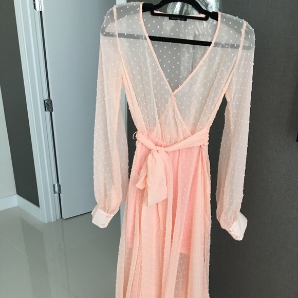 Sheer Long Sleeve Maxi - Picture 2 of 2
