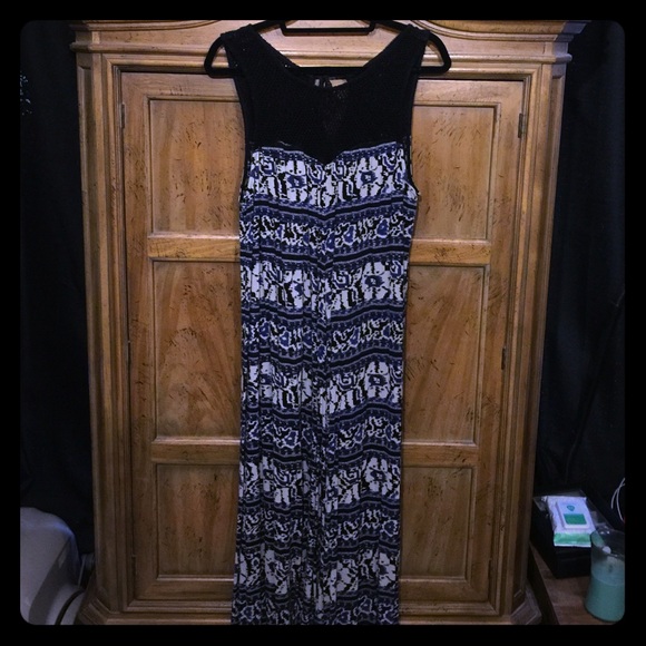 Lucky Brand Crochet Neck HiLo dress
