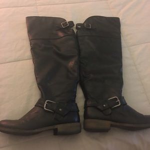 Knee high black boots