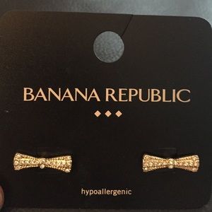 Banana Republic Sparkle Bow Tie Stud Earrings