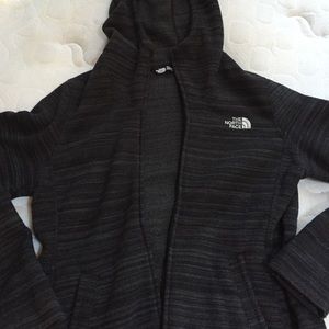 North face zip up sweat shirt
