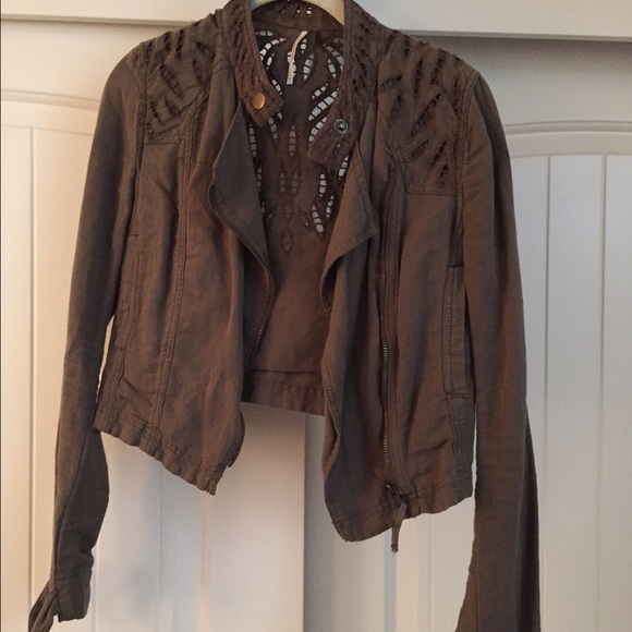 Army Green Free People Jacket