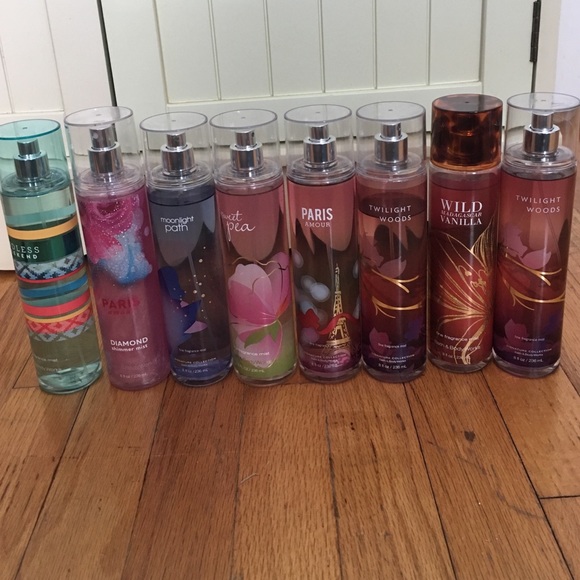 8 BATH & BODY WORKS FRAGRANCE MISTS