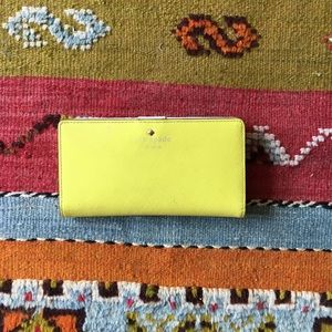 Lime green Kate Spade wallet