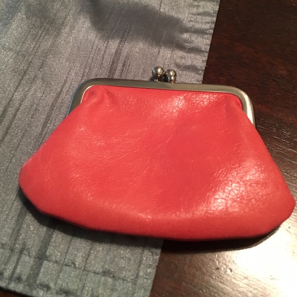 Hobo coin purse - coral/pink