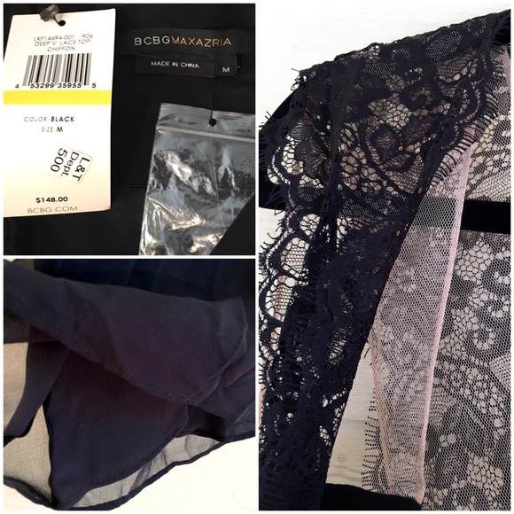 NWT BCBG MAXAZRIA 100% Silk Chiffon Top - Picture 2 of 4