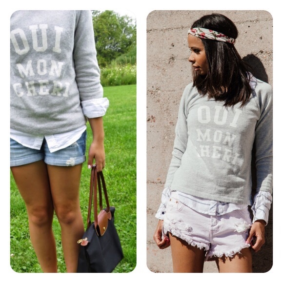 SOLD ❤️ j. crew // oui mon cheri sweatshirt - Picture 4 of 4