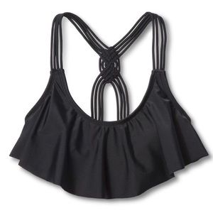 Strappy Flounce Bralette Bikini Top