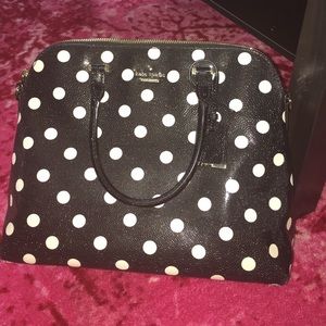 Excellent condition Kate Spade polka dot satchel.