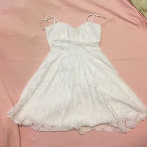 white floral lace dress