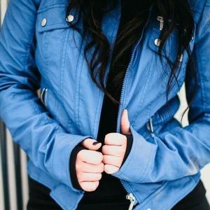 💙Faux Leather Jacket💙