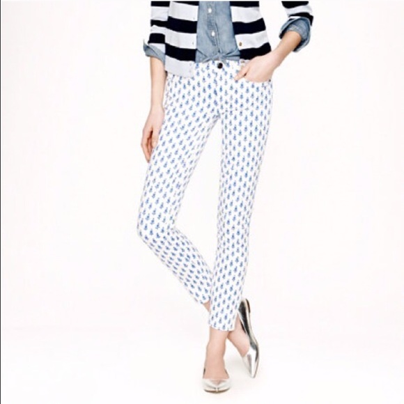 J. Crew Toothpick Jeans in Thistle Print