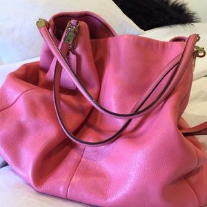 Coach Madison Phoebe Pebbled poppy colored bag