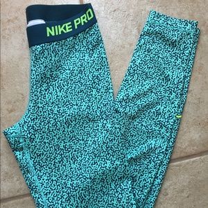 NIKE PRO FIT TEAL TIGHTS