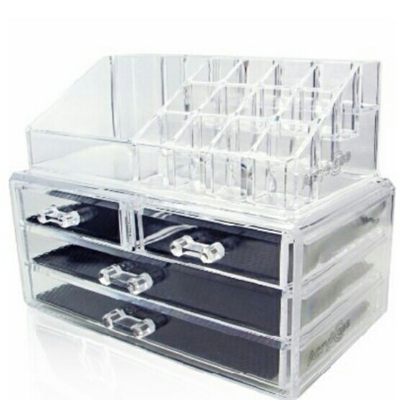 Acrylic make-up organizer cosmetic